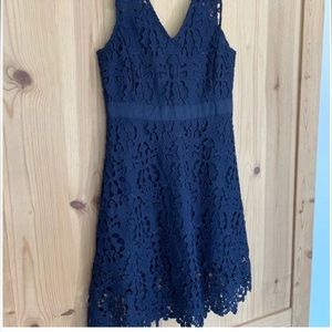Crochet Navy A line dress Size 4